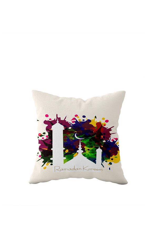 on the clouds-Ramadan Kareem Colorful Painted Single Side Hidden Zipper Pillowcase Throw Pillow Sofa Pillowcase 1
