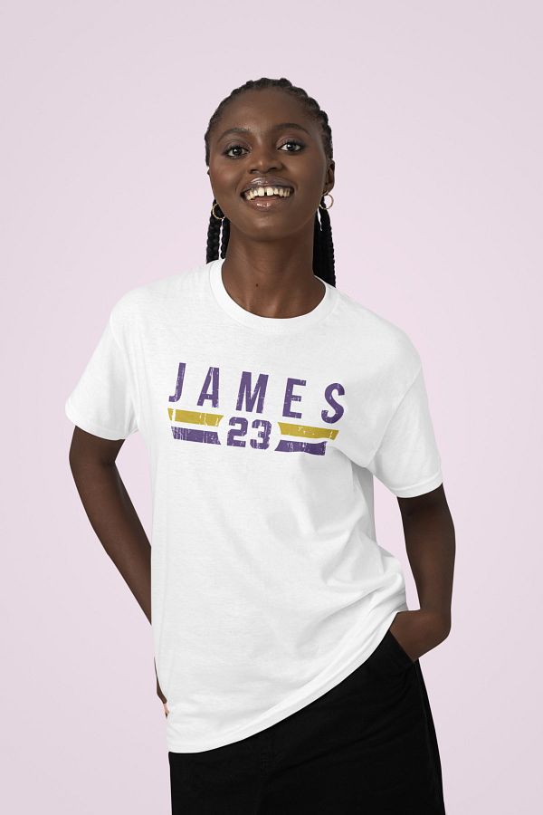 SEVBANO Lakers Lebron James 23 Printed Unisex Oversize Basketball T Shirt Trendyol