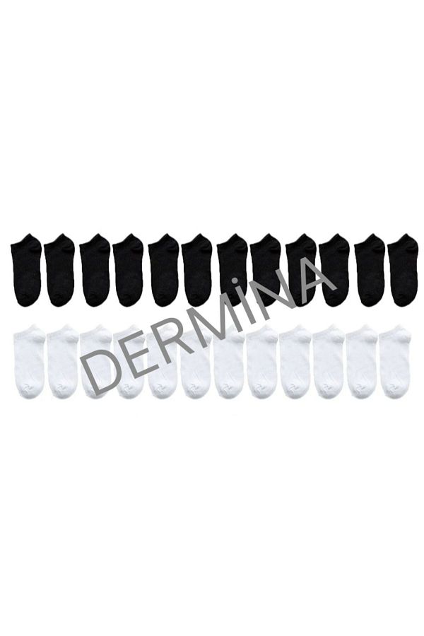 DERMİNA-24 PAIRS BLACK AND WHITE SOCKS 1