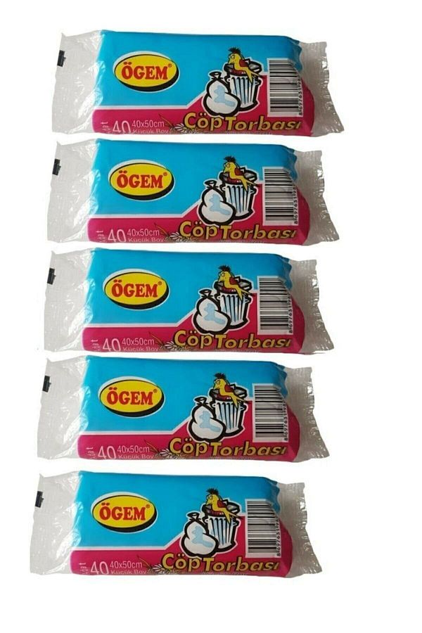 Ögem-كيس نفايات حجم صغير 40x50 سم 10 لتر 40 رول 5 عبوات 1
