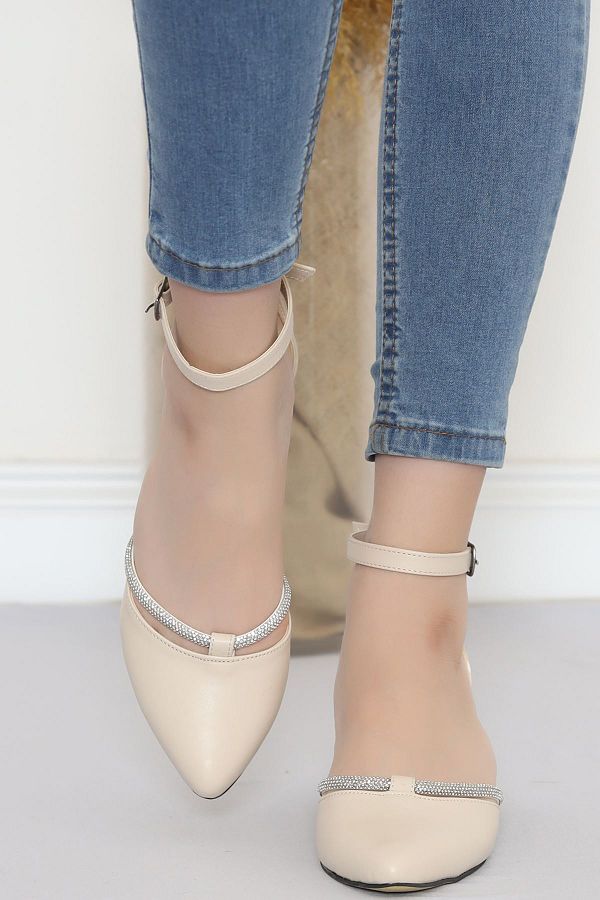 becca kl 7 Cm Nude Heeled Shoes 17313.264. Trendyol