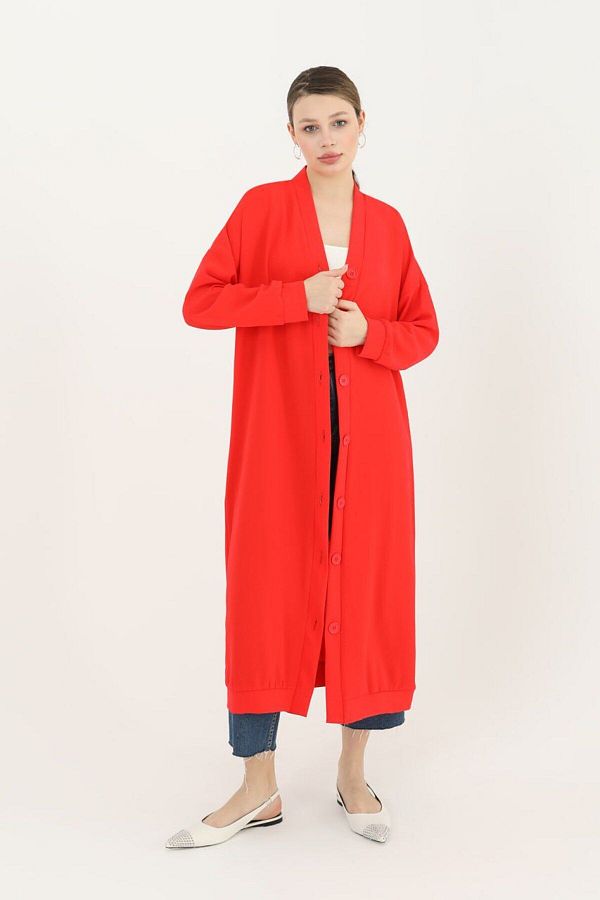 Tunic length cardigan top