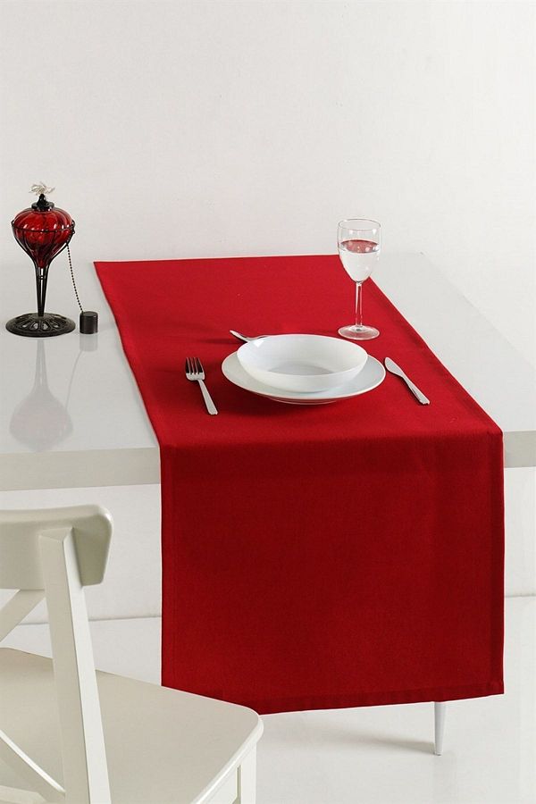 Denizli Concept-Red Roman Runner - Διακόσμηση επιτραπέζιων σκευών μονόχρωμη 50x170 1