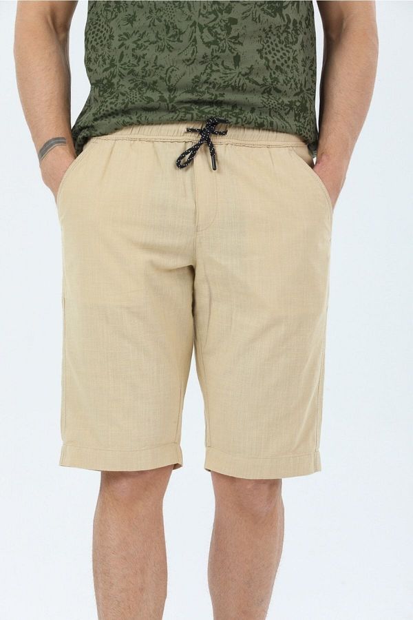 Mens linen capri shorts top
