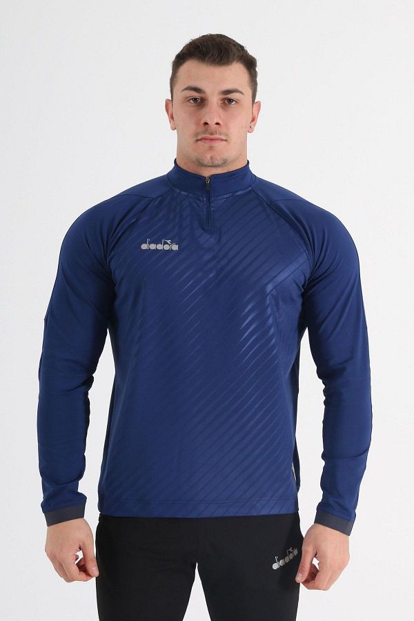 Diadora-Elite Trainings-Trainingsanzug, einzelnes Oberteil, Marineblau 1