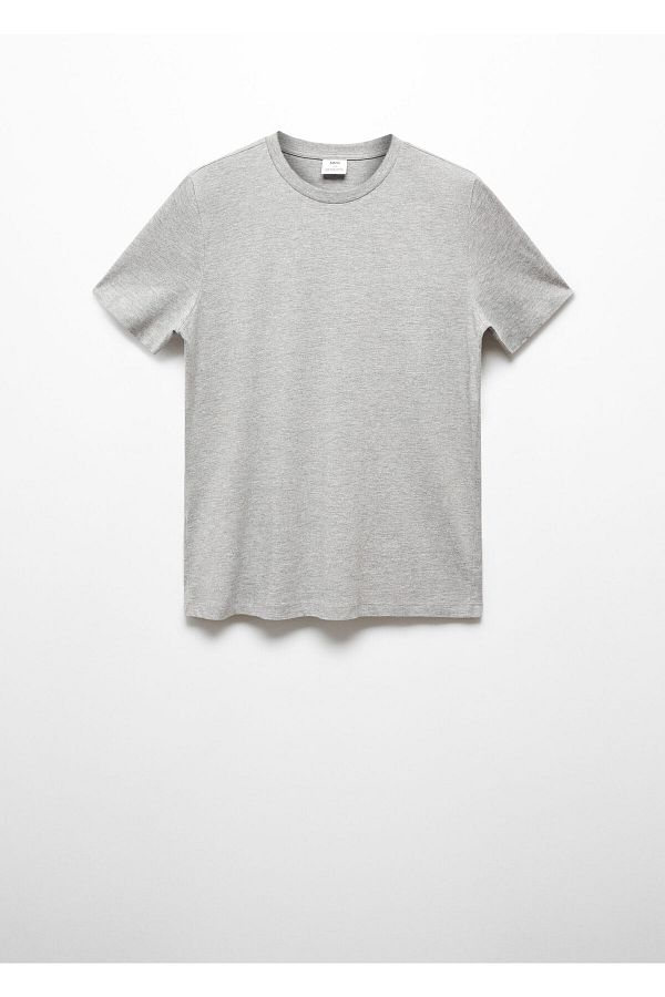 MANGO Woman-T-Shirt für Herren – Metallgrau, Modell 67940647 1