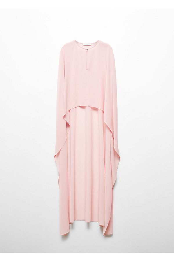 MANGO-Women's Pastel Pink Cape - 67046324 1
