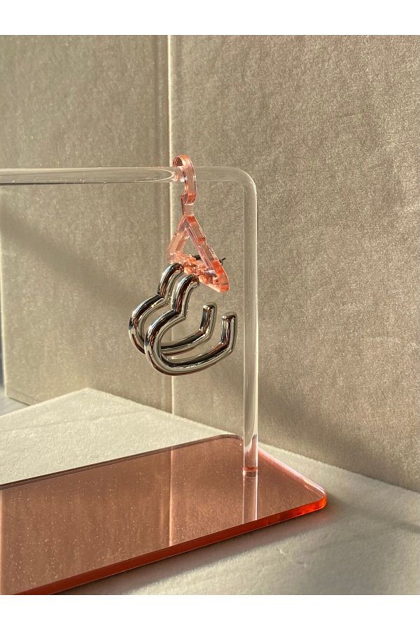 denars jewelry-Heart Steel Earrings 1