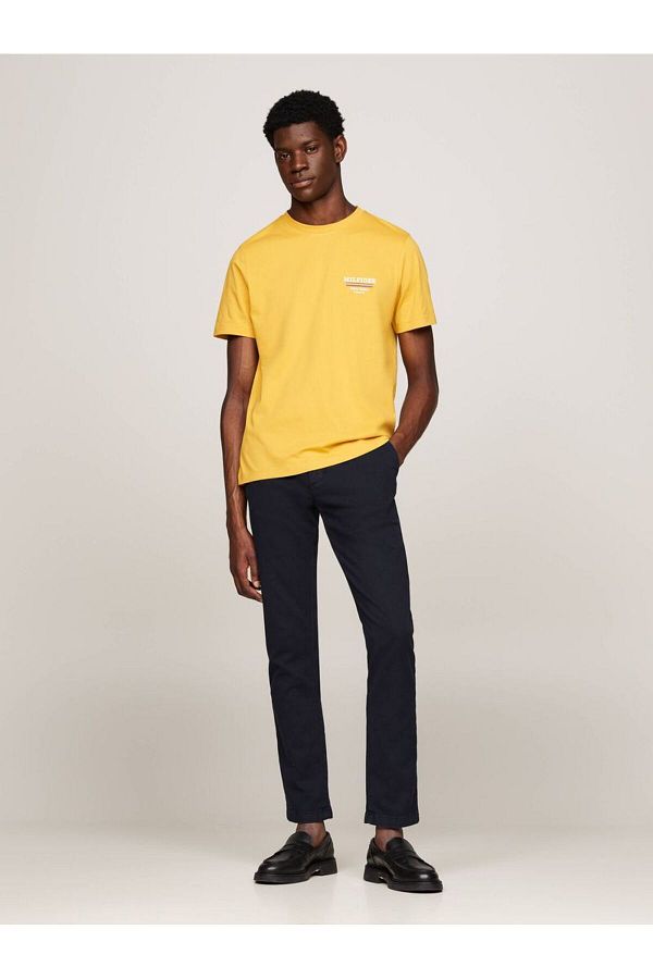 Mens yellow tommy hilfiger t shirt new arrivals
