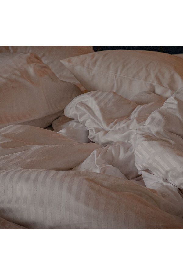 Otel Concept-Cotton Satin Striped Elastic Single Sheet 83 Strings - Single 1