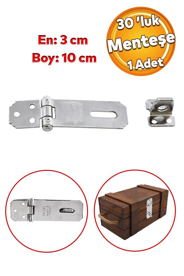 Badem10-Luxury Chest Box Hanger Lock Apparatus Chrome Color 30 Lux Hinged Lock Tosba Lock Pad 1