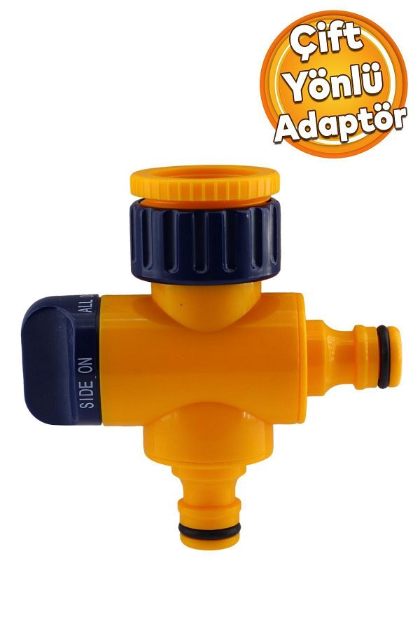 Badem10-Double-Way Hose and Tap Connection Apparatus - Irrigation and Adding Attachment DY8906 1