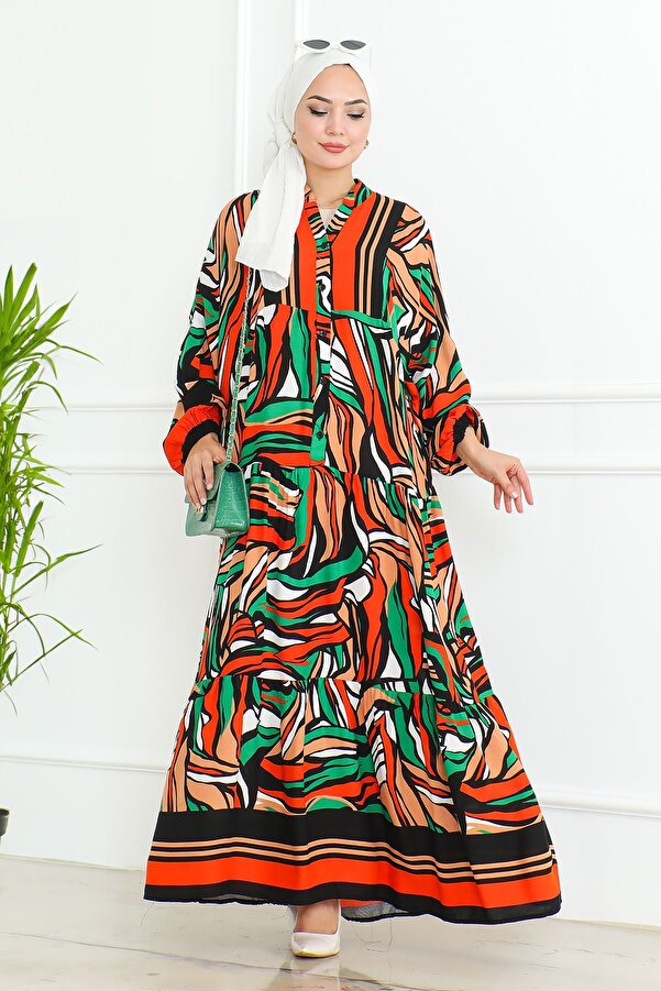 esprit bunt gemustertes kleid