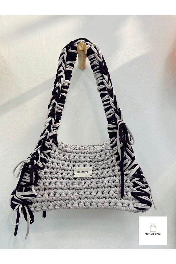 Monami Boutique Design Handle and Knitted Bag Handmade Handmade Bag Trendyol