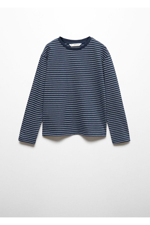 MANGO Woman-Tricou albastru miez de noapte fetita -57968636 1