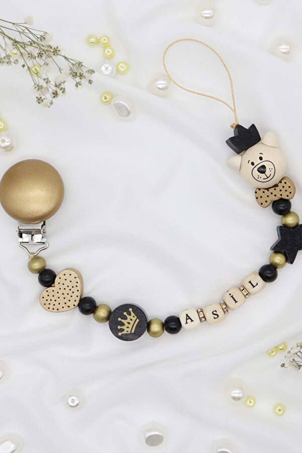 lilamtasarım %100 Doğal Ahşap Ürünlerden Bebek Emzik Zinciri