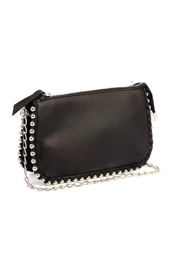 Black beaded crossbody bag hotsell
