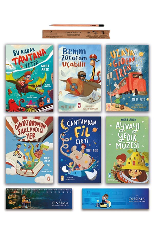 Timaş Çocuk Mert Arık Hikaye Seti 6 Kitap 1. ve 2. Sınıf - Bu Kadar Tantana Yeter - Benim Zürafam Uçabilir