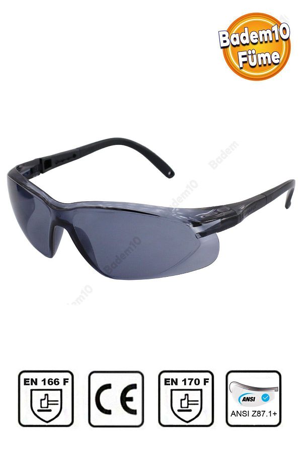 Badem10 Cycling Goggles Transparent UV Protected Adjustable Motor Cyclist Protection Protective Glasses Smoked Trendyol
