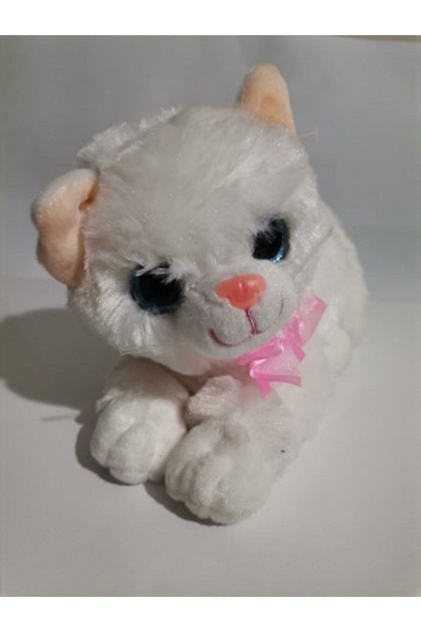 TOPROCKSTORE-30 cm Plush Mewing Toy Cat - Size with Bow Tie 1