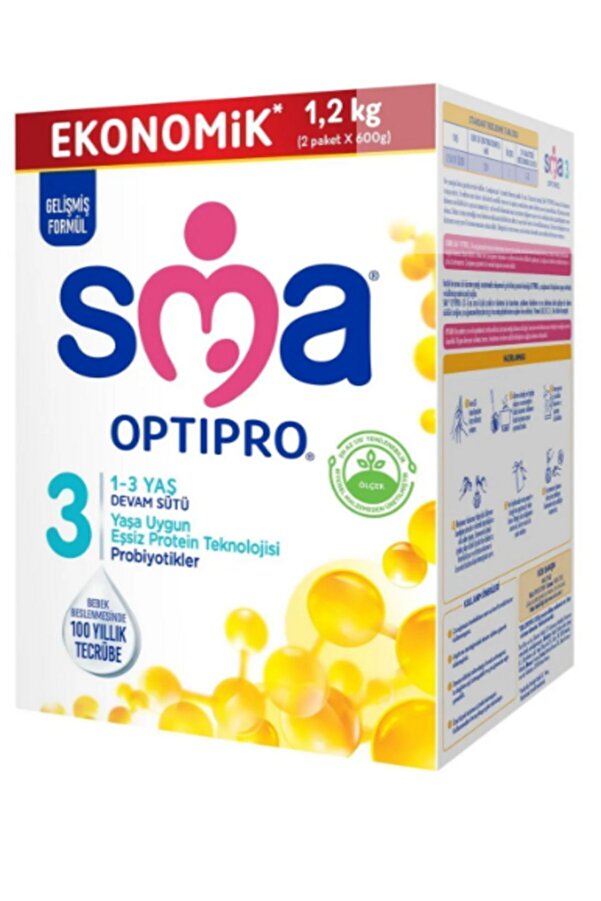 SMA Optipro 3 1- 3 Yaş Devam Sütü 1200 gr