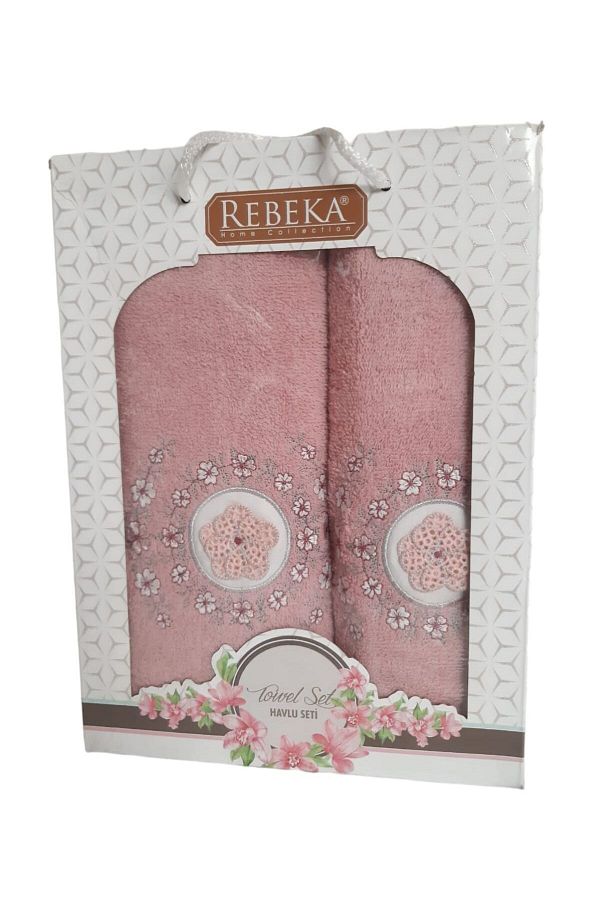 Alt n Ku u Rebeka 2 Piece Towel Set 70x140cm and 50x90cm Trendyol