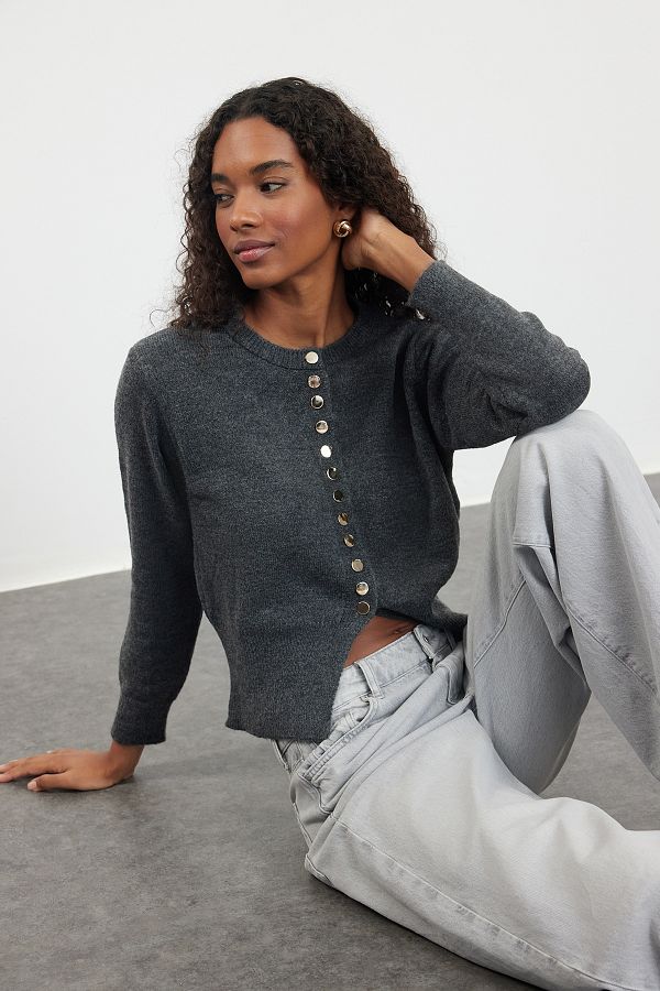 Trendyol Collection Pink Knitwear Cardigan Buttoned and Jacket Look Twoaw25Hi00164