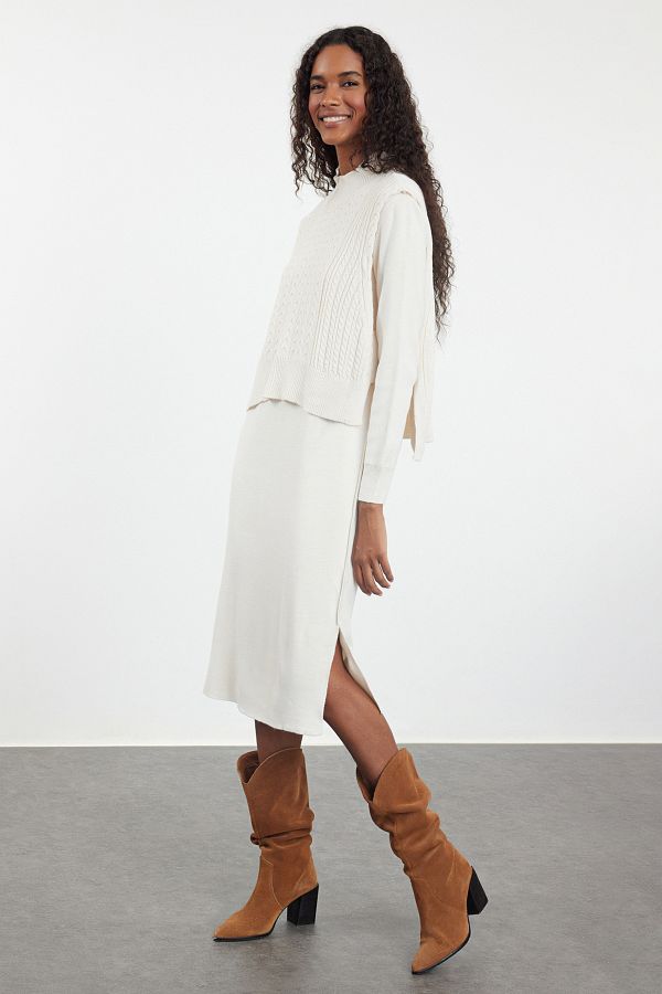 Sweater dress set clearance