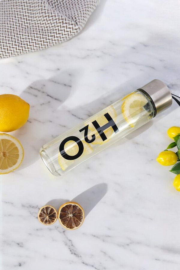 Digithome-400 ml H2o Glass Flask - With Metal Lid, C1-1-18 1