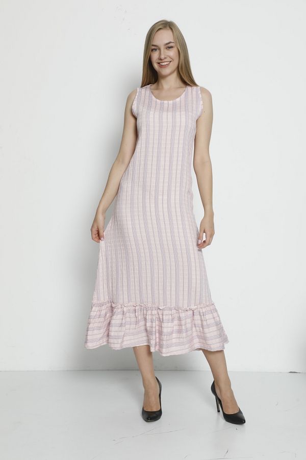 Besme Colorful Strappy Casual Dress Trendyol