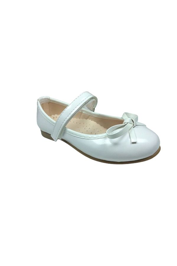 OrtopedikAL-OrthopedicAL1510 YDZ Emt Booties White Patent Leather Ballerinas Whisker Bow Girls' Evening Dress Shoes Fancy 1