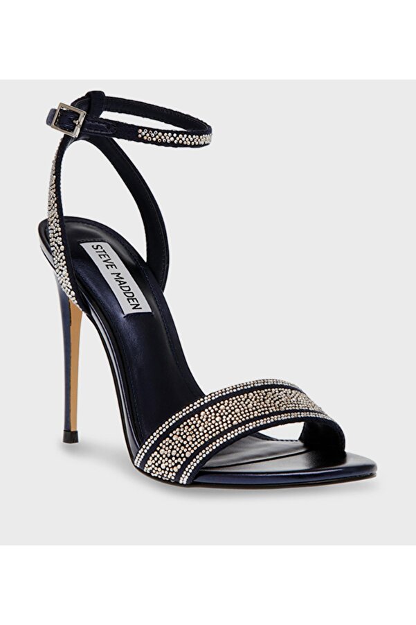 Steve Madden Navy Blue Women's Heeled Sandals Sandals- Trendyol