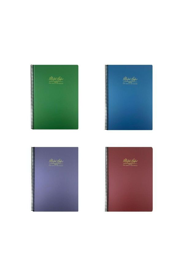 Gıpta-Metal Notes A4 Spiral Notebook Pp Cover 100 Sheets 3 Checks + 3 Lines 1