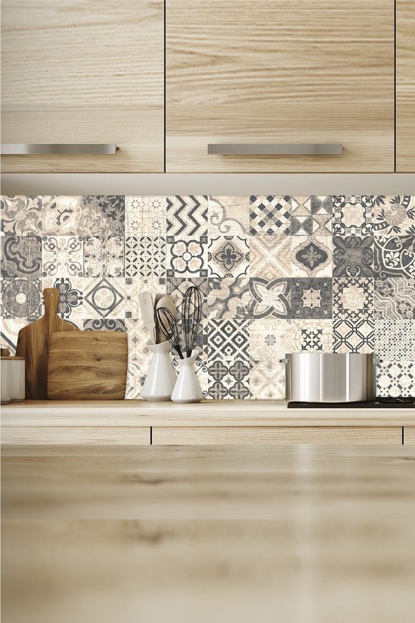 Walldeco Kitchen Countertop Tile Foil Covering Sticker - Trendyol