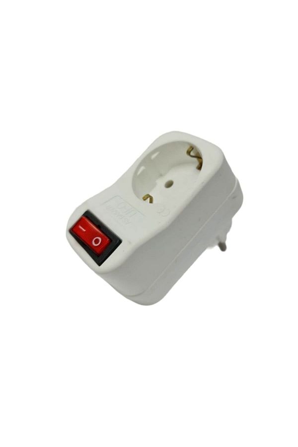 UFO-White Single Current Shielded Socket - 3500W 16A with Switch 1