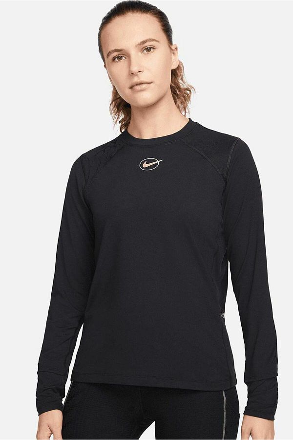 Nike Black Dri FIT Icon Clash Women s Sports Top Long Sleeve Running Trendyol