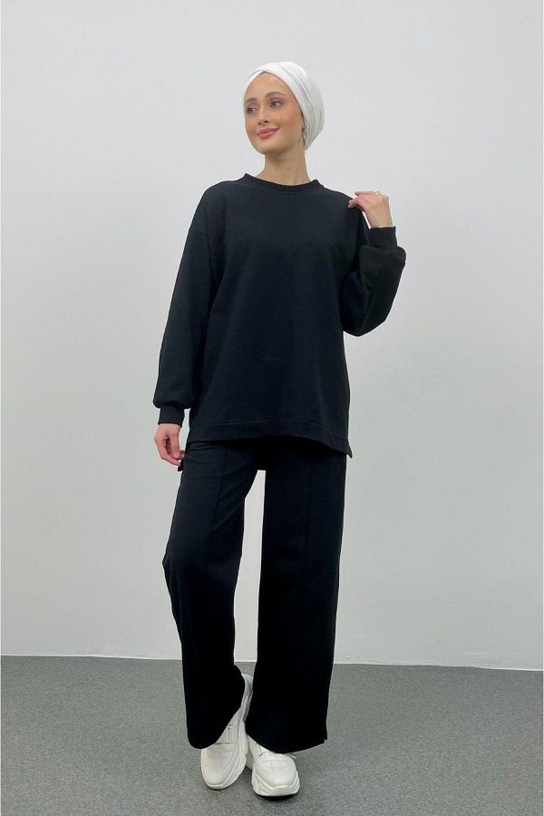 Basicpark-Stare Front Seam Oversize Black Bottom Top Set 1
