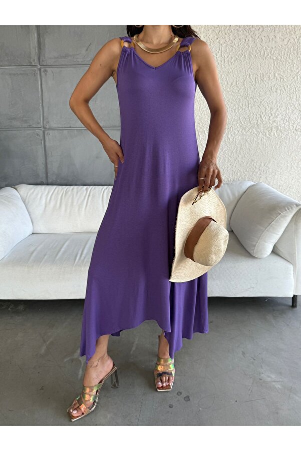 Women's Maxi Length Shoulder Strap Buckle