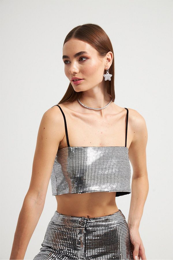 NOK İSTANBUL-Hanging Basic Mirrored Ball Black and Silver 1