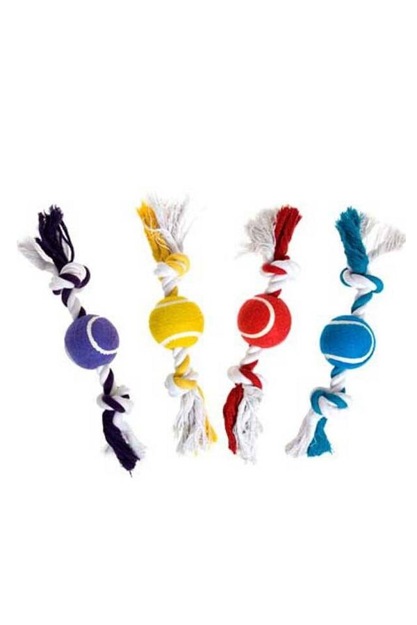 Flamingo 30 Cm Karlie Colorful Two Knots Tennis Ball Dog Toy Trendyol