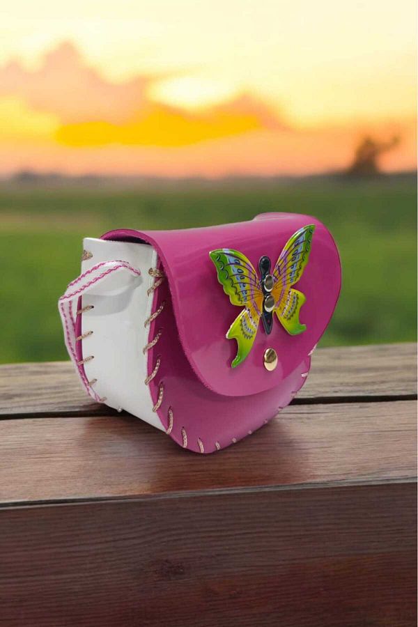 dinamik cocuk Girl s Butterfly Patterned Coin Purse Small Size Shoulder Hanging Trendyol