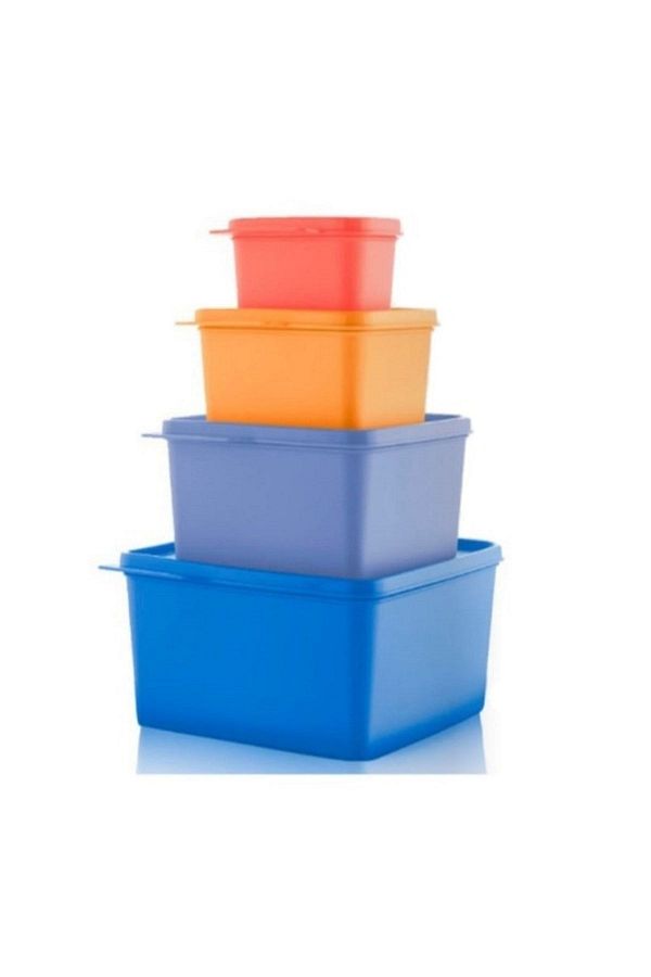Tupperware-Square Storage Container Set of 4 Multi-Purpose Storage 1