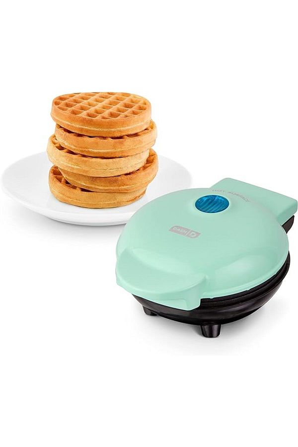 Dash-Mini Waffle Maker, Paninis, Hash Browns, & Other On the Go Snacks, Non-Stick Sides, 4Inch, Aqua 1