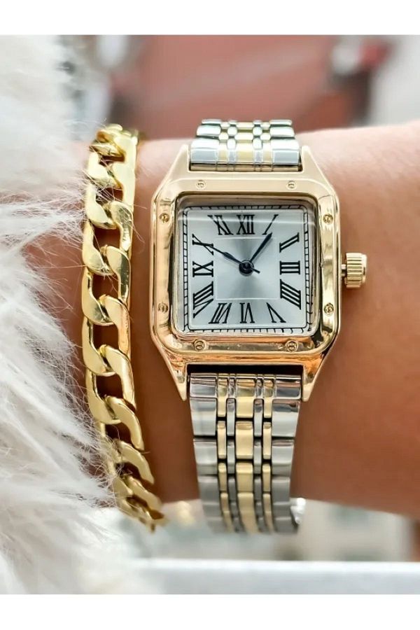 İSTLİV-Roman Silver-Gold Women's Wristwatch (Bracelet Not Included the Price.) 1