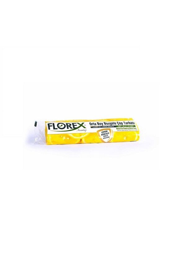 Florex-Lemon Scented Medium Size Drawstring Garbage Bag 1