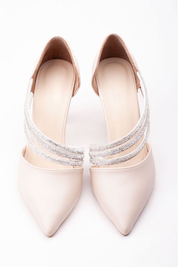 Cream evening shoes shop