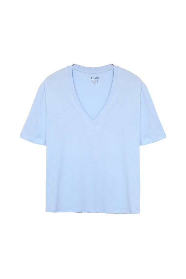 Quzu-Tricou de bază cu decolteu în V 1