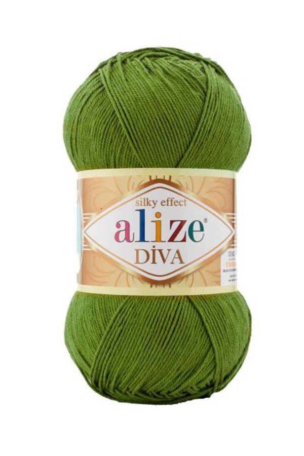 Alize-Καλοκαιρινό μπικίνι Diva Mercerized Green Thin String - 5 τεμάχια πλεκτή μπλούζα με νήματα 1