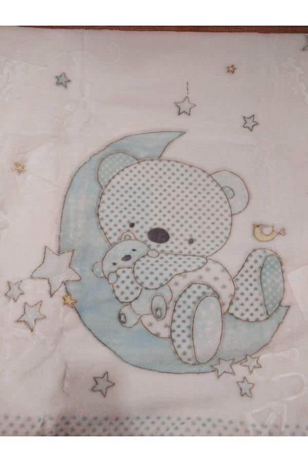Ganix Thick Blanket Baby Design with Teddy Bear Trendyol