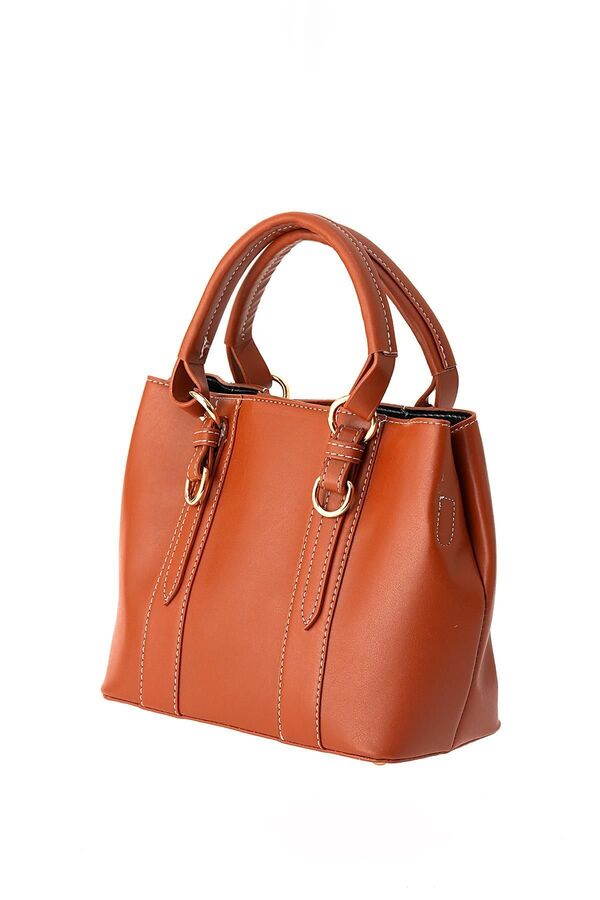 Rays-3003 ModEl Tan Colored Two Buckle Handbag 1